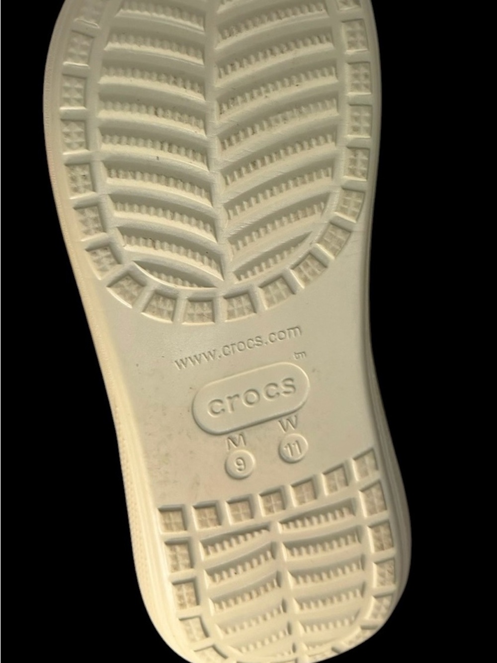 Women’s CROCS Classic Crush Sandals Slip On Shoes Ivory  Beige Size 11 NWT - Picture 6 of 7